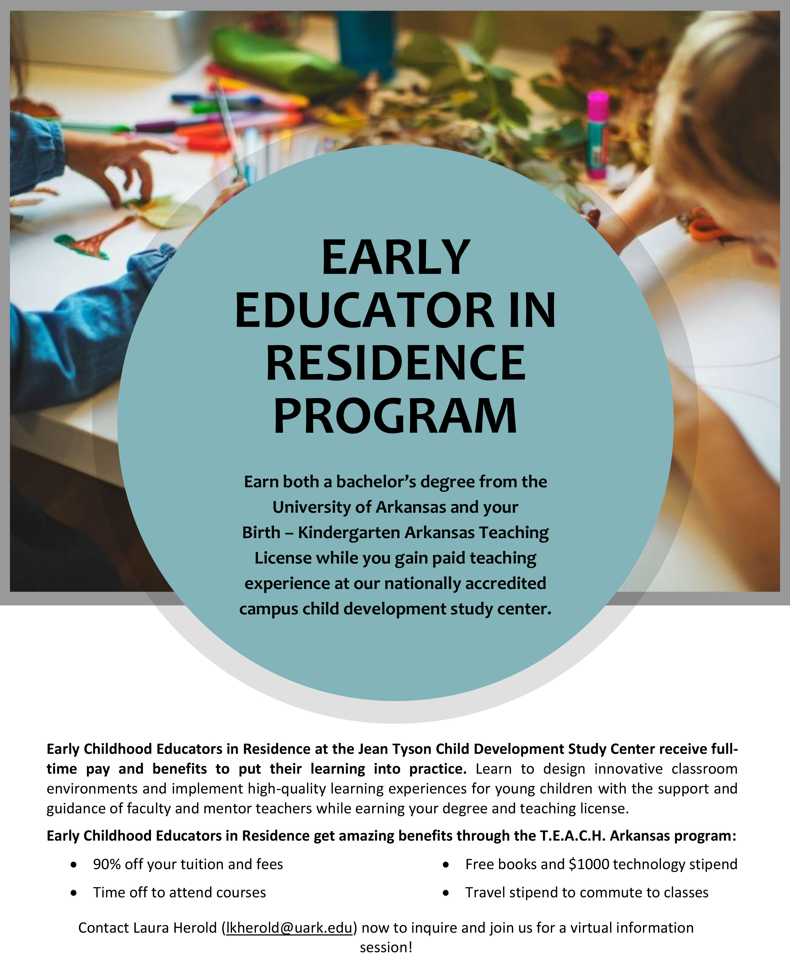 Early childhood educator in residence program