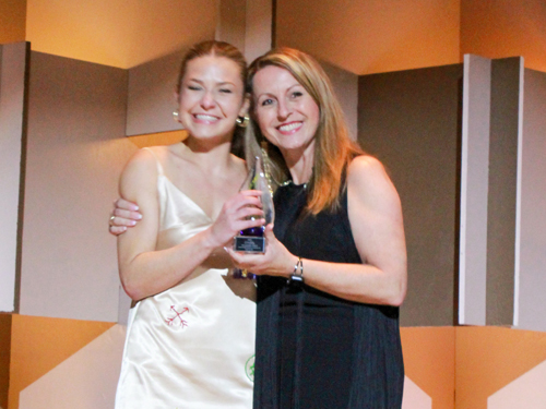 Introspection award winner Eve Kleinz with Stephanie Hubert
